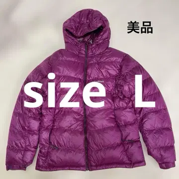 mont-bell 몽벨 퍼플 다운 자켓 후드 부착 수납 봉투 경량