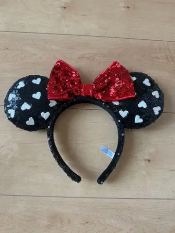 미니 마우스풍 머리띠 ( 스팽글 )