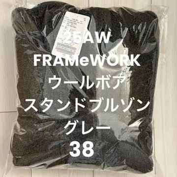FRAMeWORK 울 보아 스탠드 블루종 그레이 38