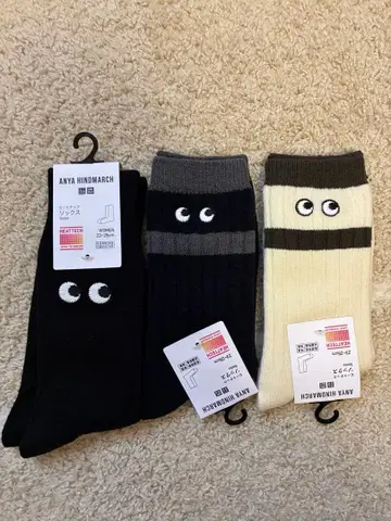 메루카리 택배 UNIQLO x 아냐 히트텍 삭스 2P 23~25cm