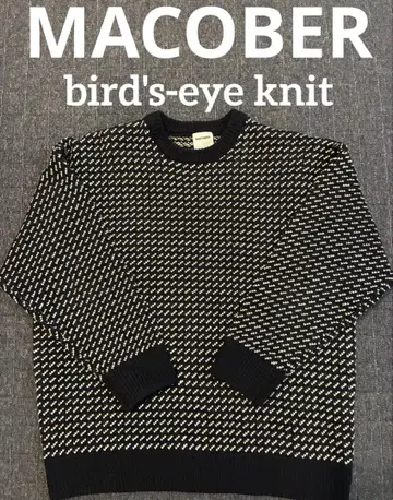 MACOBER 마코바 바즈아이 니트 크루넥 스웨터 네이비