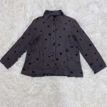 GIANNI LO GIUDICE 여성용 긴팔 셔츠 S 도트 코튼