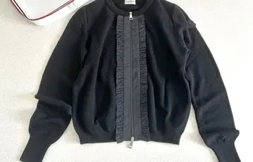 MONCLER 블랙 프릴 가디건