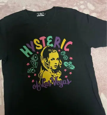 HYSTERIC GLAMOUR V넥 티셔츠 S 블랙
