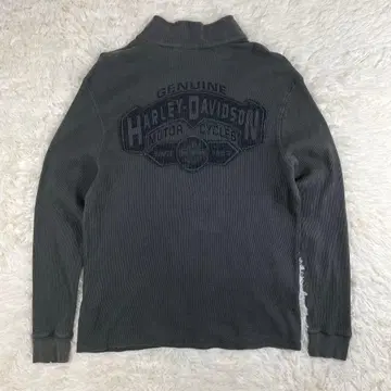 할리데이비슨 써멀 하프 지퍼 빅 로고 XL 그레이 코튼