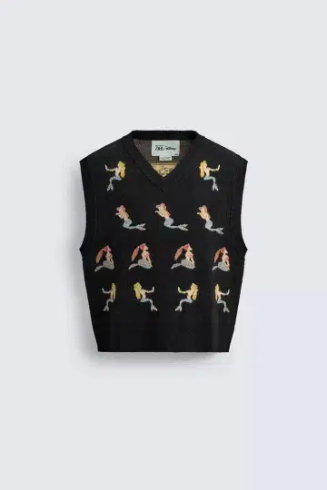 Zara Harry Lambert 피터팬 인어 니트 베스트 XL 새상품