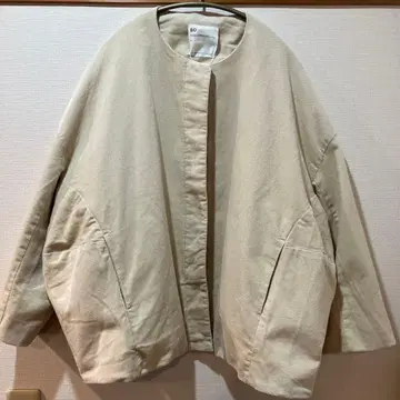 노카라 오버사이즈 자켓 베이지