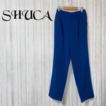 [슈카] 이지 팬츠 파랑 허리밴딩 심플 캐주얼 무지 평상복