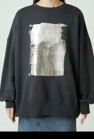 FREAK'S STORE 한정판 전개 호일 프린트 속기모 맨투맨