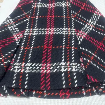 SNIDEL 로빙 체크 미니 스커트 블랙