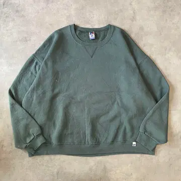 러셀 애슬레틱 맨투맨 무지 구제 의류 2XL 그린 12404