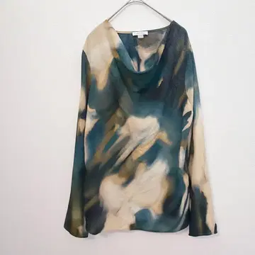 캘빈클라인 Calvin Klein 긴팔 셔츠 M 수채화 아트 패턴