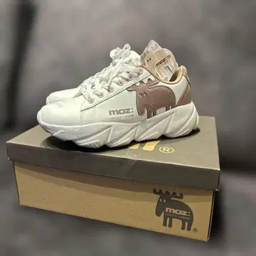 모즈 빅 엘크 통굽 스니커즈 핑크 화이트 23.0