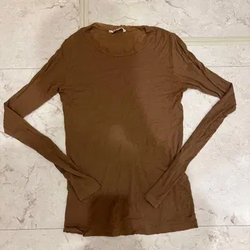 새상품급 AURALEE 긴팔 T셔츠 브라운 사이즈 1