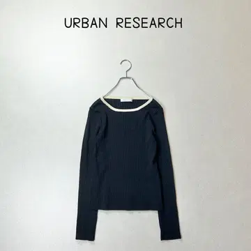 URBAN RESEARCH 하이 게이지 컴팩트 리브 니트