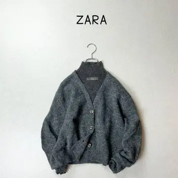ZARA 자라 하이넥 레이어 니트 가디건