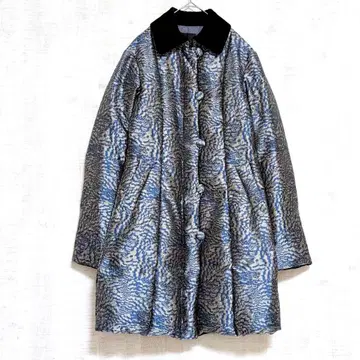 [새상품급] 다마컬렉션 자카드 다운 코트 벨로아 옷깃 실크