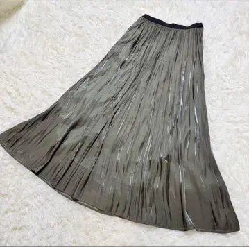 새상품급 VERMEIL per iena P 새틴 개더 롱 스커트