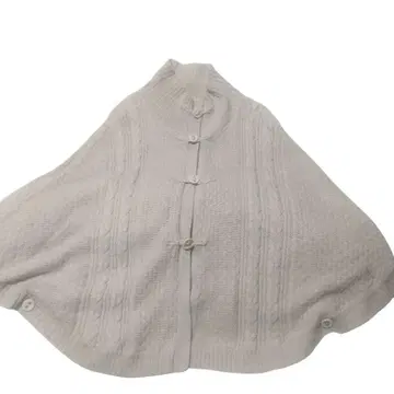 ELLEPLANETE 알파카 혼방 니트 케이프 코트