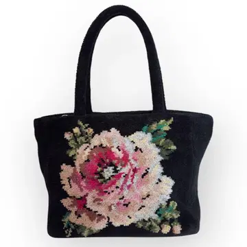 FEILER 페이러 토트백 미니 블랙 꽃무늬 심플 핸드