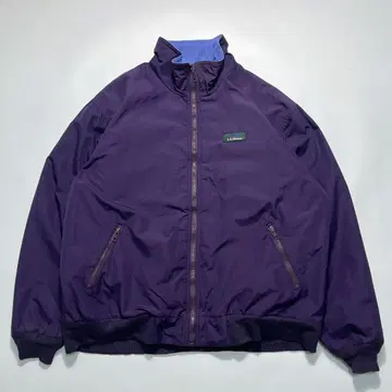 80s 엘엘빈 웜업 자켓 L 상당 보라색 안감 플리스 7531