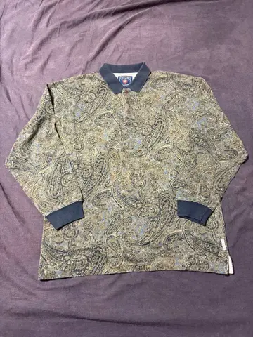 챕스 롱 슬리브 피케 셔츠 페이즐리 카키