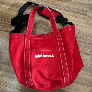 미키하우스 빨간색 토트백