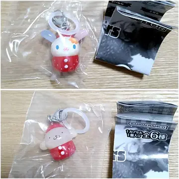 딸기 마크 액세서리 2개 우사하나 폼폼푸딩 산리오