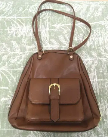 SAC'S BAR 브라운 합성 피혁 백팩 백