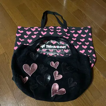 Think Bee! 하트 무늬 토트백