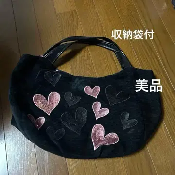 Think Bee! 싱크비 토트백 저스트하트 하트 무늬 블랙