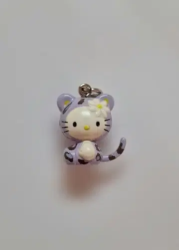 헬로키티 표범 무늬 마스코트 참 퍼플 레어