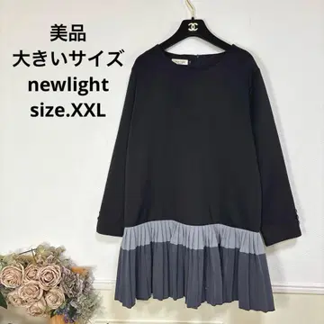 71 새상품급 빅 사이즈 newlight 플리츠 튜닉 15호