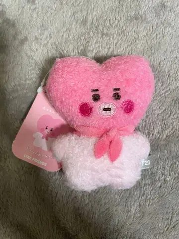 LINE FRIENDS BT21 TATA 핑크 봉제 인형 키링