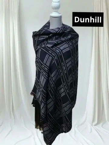 새상품급 Dunhill 스톨 대형 울.실크.레이온 175x75cm