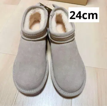 새상품 BEARPAW 무스탕 부츠 숏 매쉬룸 24cm
