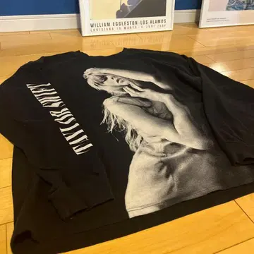 구제 의류 공식 Taylor Swift 그래픽 긴팔 티셔츠 블랙 XL