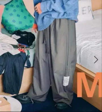 니코앤드 [be with M] 미사요 기모 턱 팬츠 M