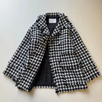 컨디션 최상 투모로우랜드 BALLSEY 하운드투스 트위드 코트 자켓 최근