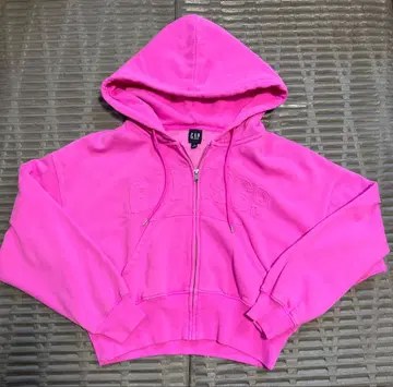 GAP 핑크 집업 크롭 기장