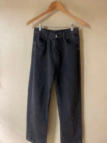 스트레이트 데님 팬츠 블랙