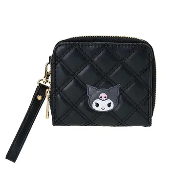 산리오(SANRIO) 퀼팅 이단 접이식 지갑 쿠로미 지갑