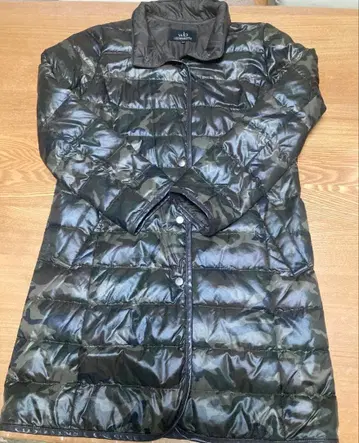 wb 카모 패턴 롱 다운 자켓 사이즈 38 M 사이즈