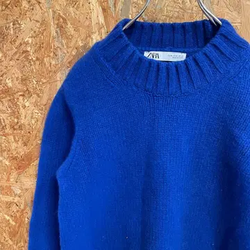 AE9365 ZARA 긴팔 니트 블루 여성용 28 60