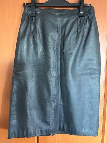 소가죽 가죽 스커트 사이드 허리밴딩 W66. 845G-0015