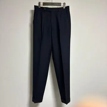 SHIPS 울 슬랙스 네이비 플리츠