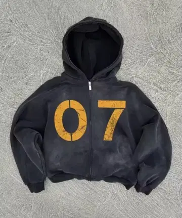 07 프린트 지퍼 후디