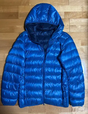 UNIQLO 울트라 라이트 다운 후드티 자켓 S 사이즈 파랑 후드
