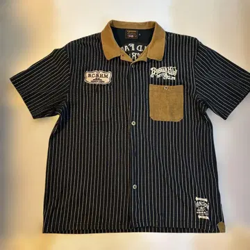 vanson 스트라이프 반팔 셔츠 XL