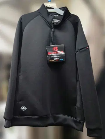 BURTLE 4111 에어 테크 하프 지퍼 XL 블랙